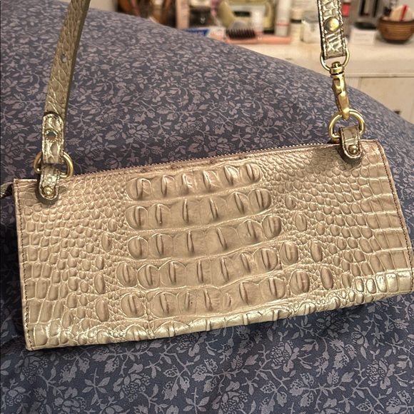 Brahmin gold Crocodile Embossed small evening bag - Picture 3 of 5